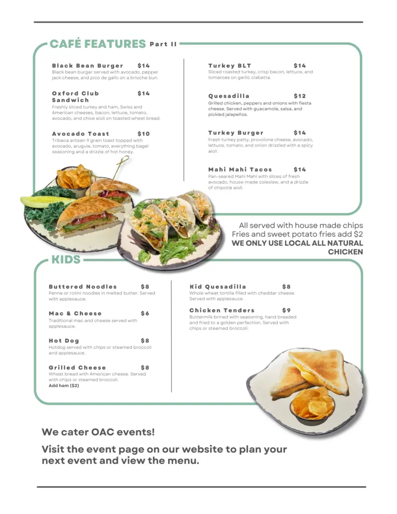 Menu Back Web Version - Oxford Athletic Club